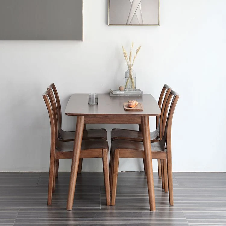 Sedia da pranzo legno stile tradizionale, sedie senza braccioli con schienale doghe per cucina (set di 2) Clearhalo