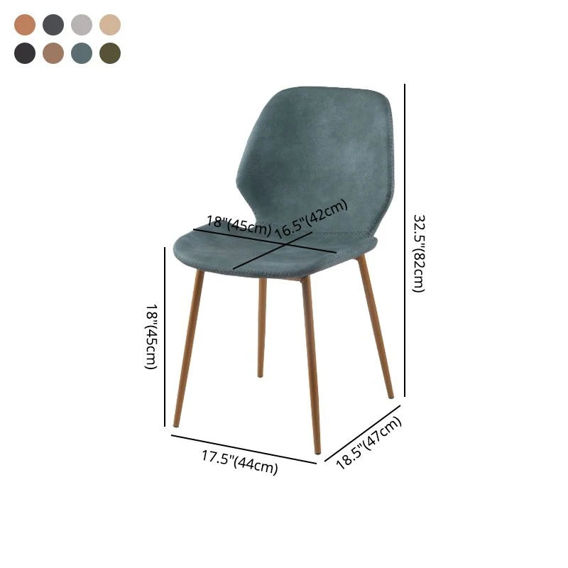 Sedia da pranzo metallo da cucina stile moderno. Sedia laterale da pranzo senza braccioli Clearhalo