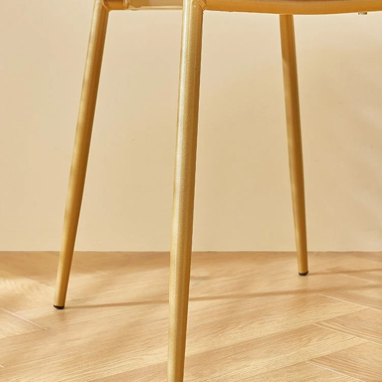 Sedia da pranzo metallo da cucina stile moderno. Sedia laterale da pranzo senza braccioli Clearhalo