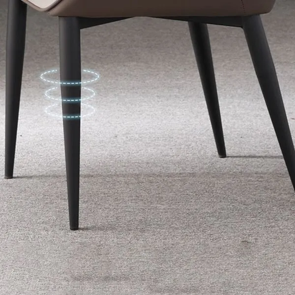 Sedia da pranzo metallo da cucina stile moderno, sedie laterali senza braccioli con schienale alto (set di 2) Clearhalo