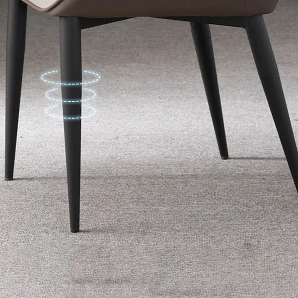 Sedia da pranzo metallo da cucina stile moderno, sedie laterali senza braccioli con schienale alto (set di 2) Clearhalo