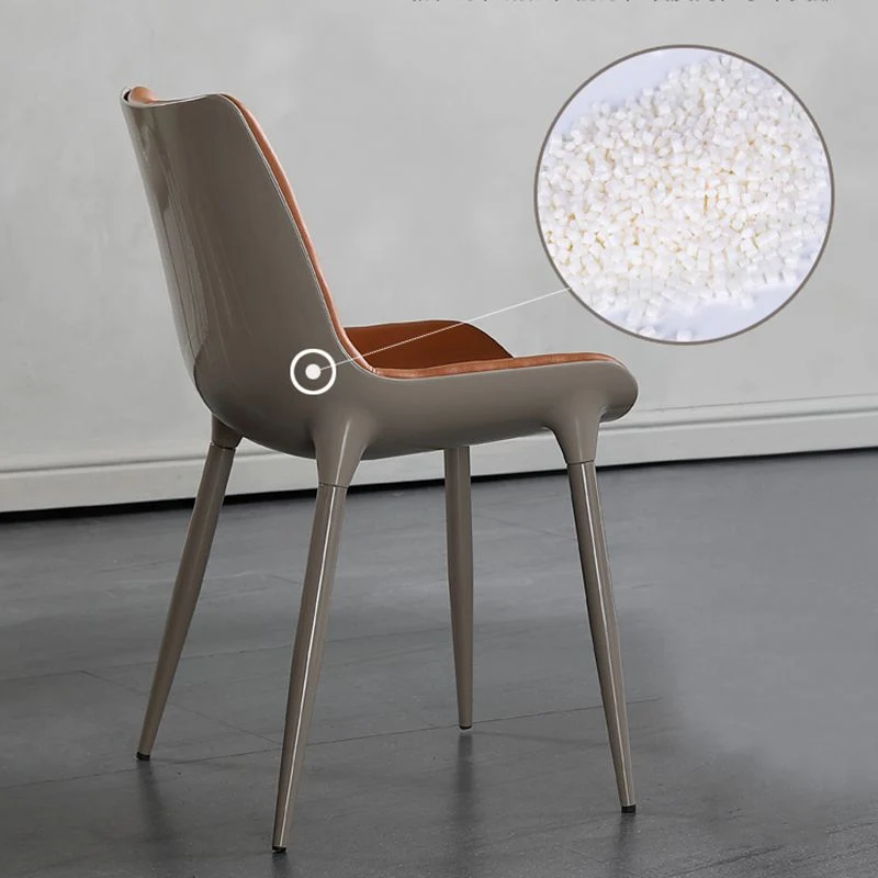 Sedia da pranzo metallo da cucina stile moderno, sedie laterali senza braccioli Clearhalo