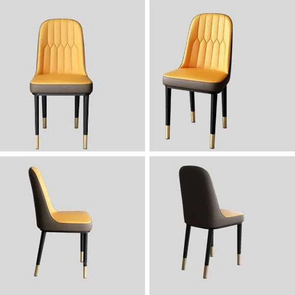 Sedia da pranzo metallo da cucina stile nordico Parsons Sedia da pranzo senza braccioli Clearhalo