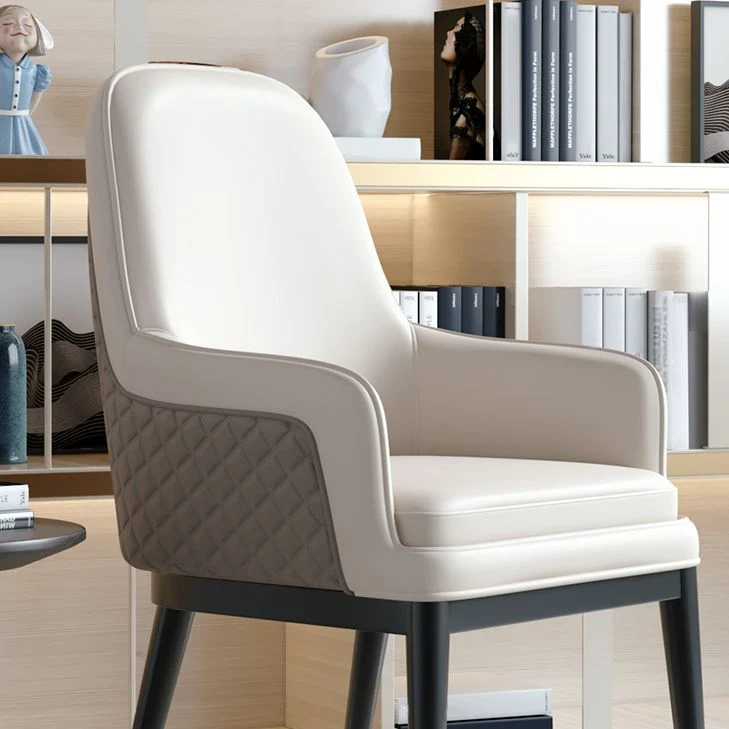 Sedia da pranzo metallo da cucina stile nordico Sedie laterali da pranzo con braccioli Parsons Clearhalo
