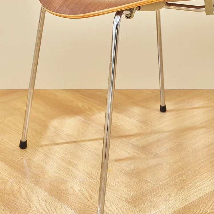 Sedia da pranzo metallo stile industriale, sedia laterale senza braccioli con schienale massiccio Clearhalo