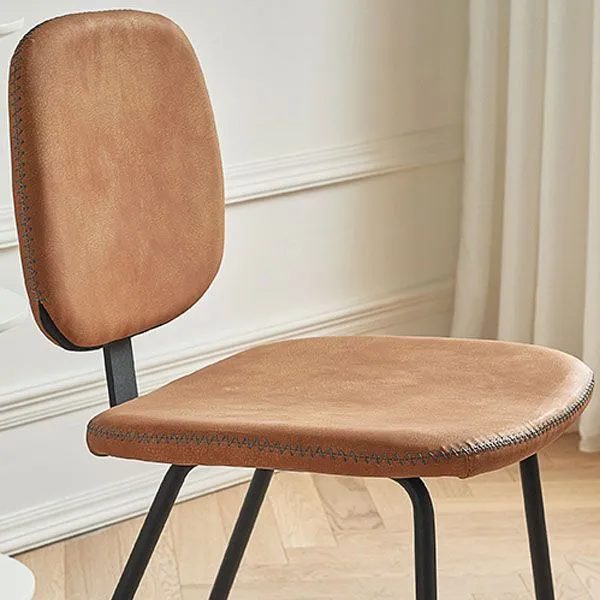 Sedia da pranzo metallo stile moderno con finitura opaca, sedia laterale senza braccioli per cucina Clearhalo