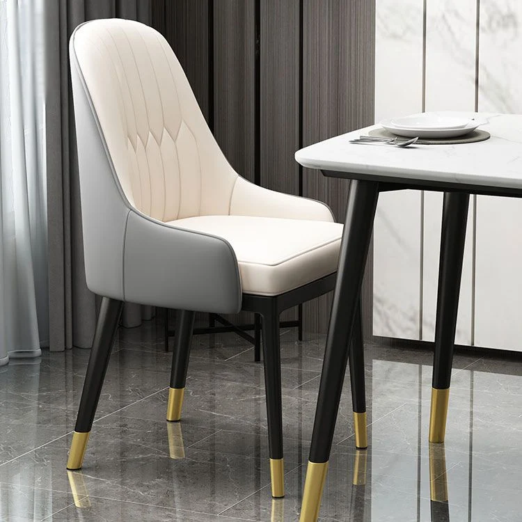 Sedia da pranzo metallo stile scandinavo Parsons poltrona da sala da pranzo per la casa Clearhalo