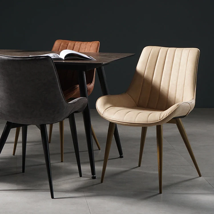 Sedia da pranzo metallo stile scandinavo Sedia Parsons senza braccioli per sala da pranzo Clearhalo