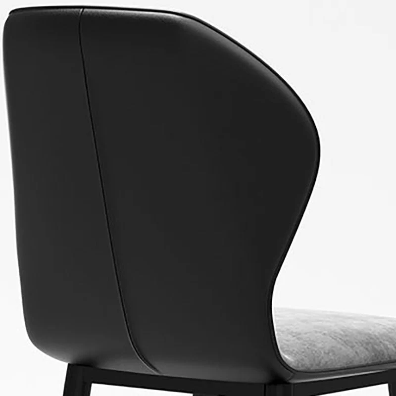 Sedia da pranzo metallo stile scandinavo Sedia singola per sala da pranzo con schienale alare Clearhalo