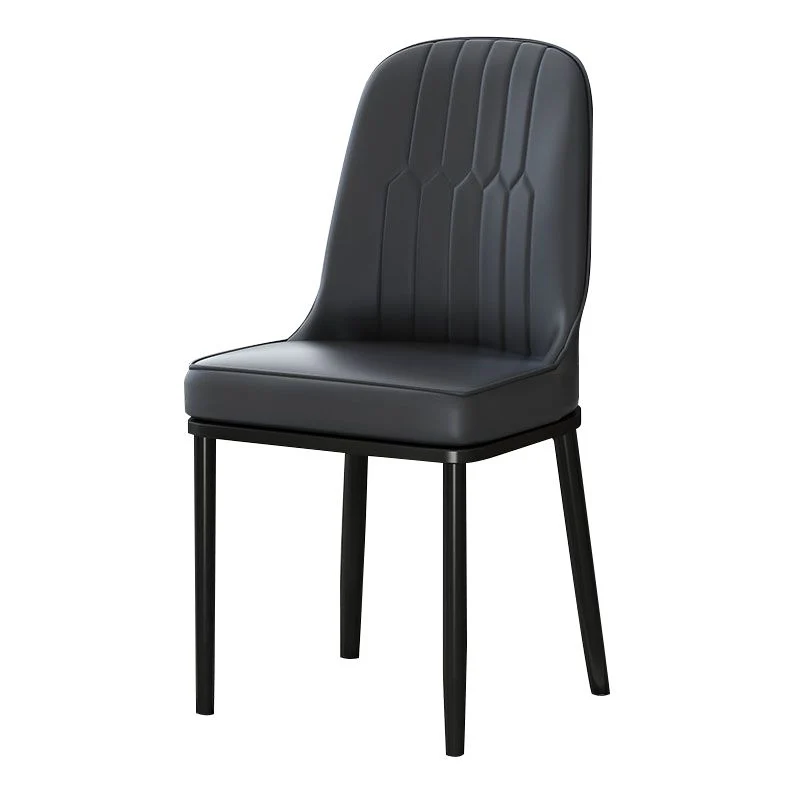 Sedia da pranzo metallo stile scandinavo Sedia Parsons senza braccioli imbottita per sala da pranzo Clearhalo