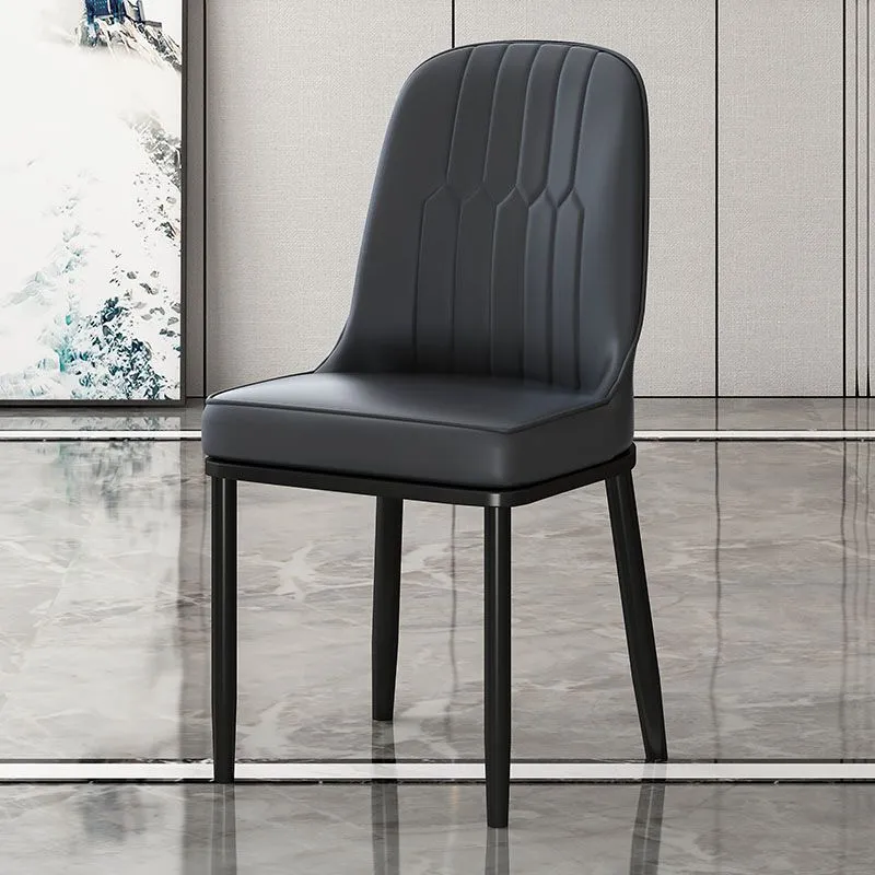 Sedia da pranzo metallo stile scandinavo Sedia Parsons senza braccioli imbottita per sala da pranzo Clearhalo