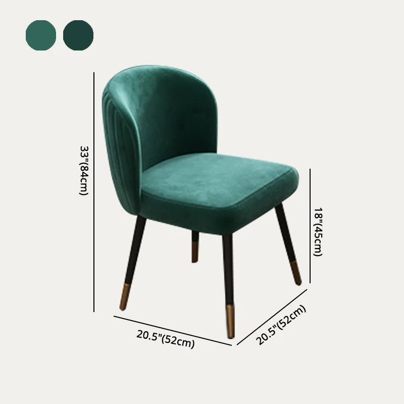Sedia da pranzo metallo stile scandinavo, senza braccioli, per sala da pranzo Clearhalo