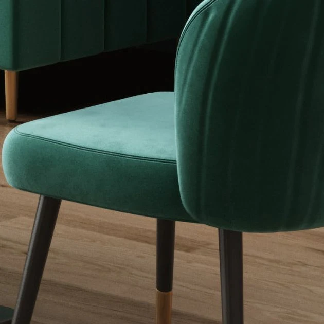 Sedia da pranzo metallo stile scandinavo, senza braccioli, per sala da pranzo Clearhalo
