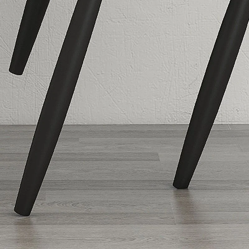 Sedia da pranzo moderna con braccioli imbottiti per la casa, finitura opaca, con schienale aperto Clearhalo