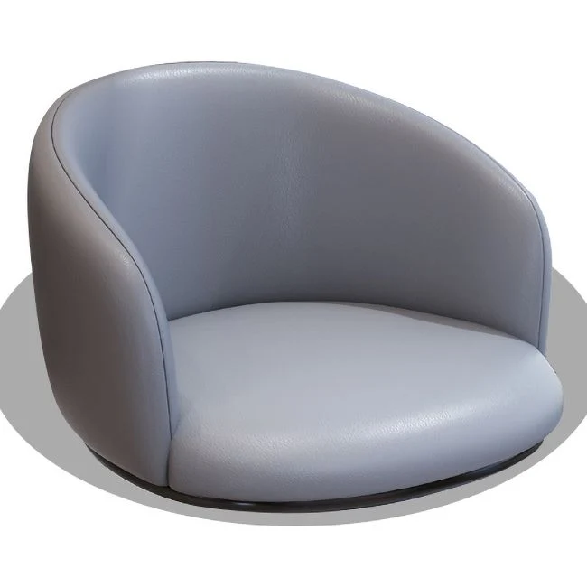 Sedia da pranzo moderna con braccioli pelle per camera da letto, finitura opaca, schienale massiccio Clearhalo