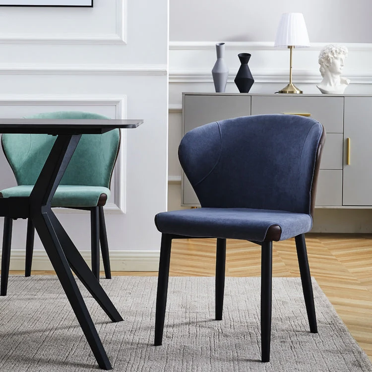 Sedia da pranzo moderna con finitura opaca. Sedia da pranzo con schienale pelle Clearhalo