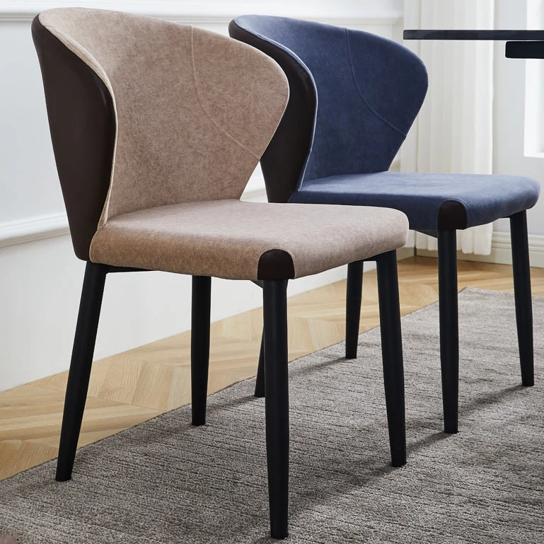 Sedia da pranzo moderna con finitura opaca. Sedia da pranzo con schienale pelle Clearhalo