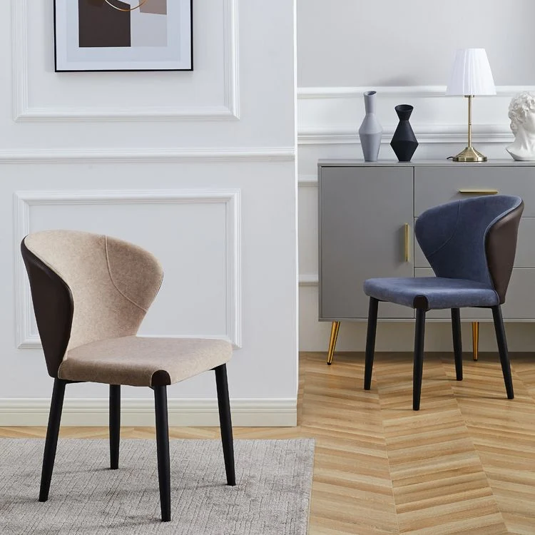 Sedia da pranzo moderna con finitura opaca. Sedia da pranzo con schienale pelle Clearhalo