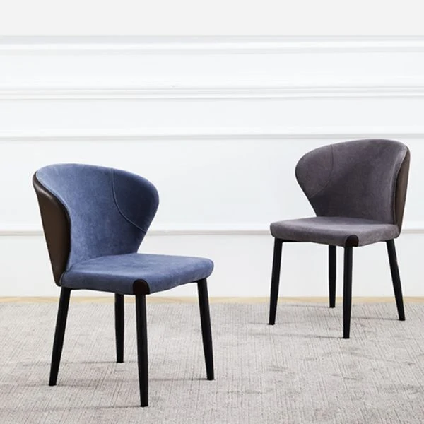Sedia da pranzo moderna con finitura opaca. Sedia da pranzo con schienale pelle Clearhalo