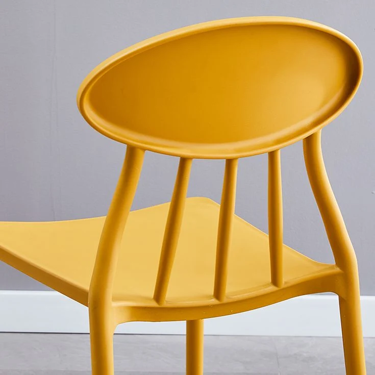 Sedia da pranzo moderna con schienale aperto e finitura opaca plastica per sala conferenze Clearhalo