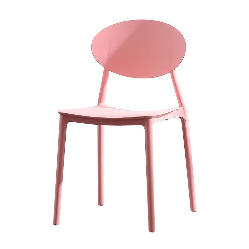 Sedia da pranzo moderna con schienale aperto, senza braccioli, con gambe plastica Clearhalo