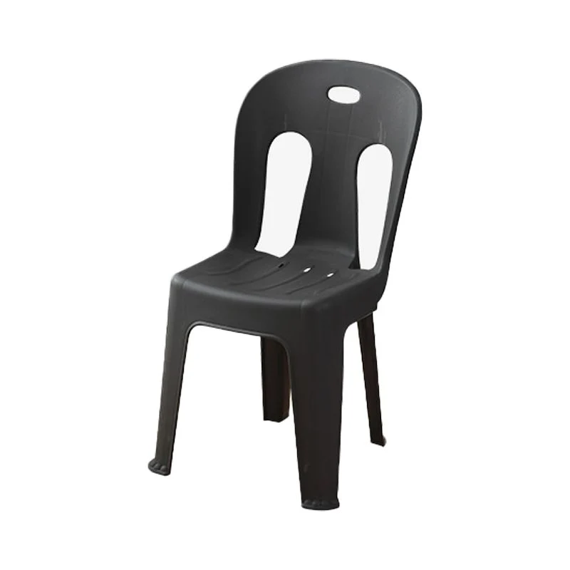 Sedia da pranzo moderna con schienale doghe Sedie laterali da pranzo plastica senza braccioli Clearhalo