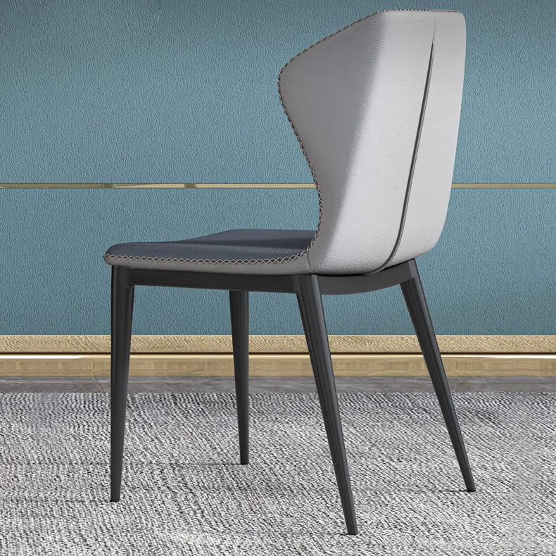 Sedia da pranzo moderna ecopelle Sedie da sala da pranzo metallo per uso domestico Clearhalo