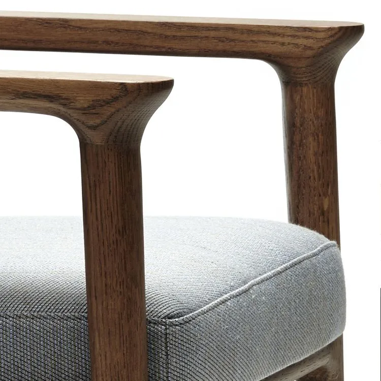 Sedia da pranzo moderna imbottita con poltrona legno massello per la casa Clearhalo