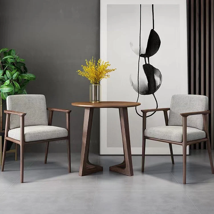 Sedia da pranzo moderna imbottita con poltrona legno massello per la casa Clearhalo