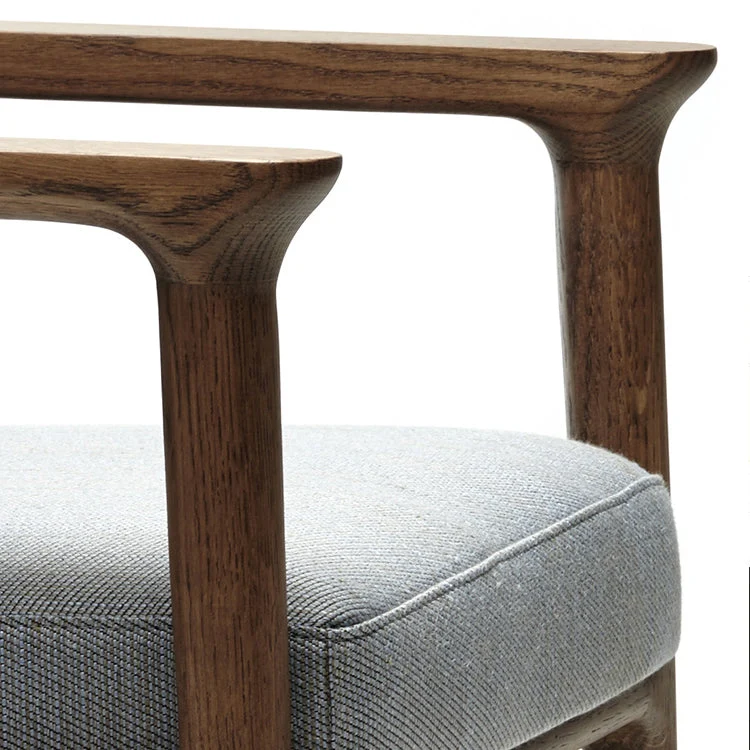 Sedia da pranzo moderna imbottita con poltrona legno massello per la casa Clearhalo
