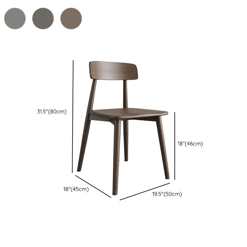 Sedia da pranzo moderna imbottita con schienale aperto e base legno Clearhalo