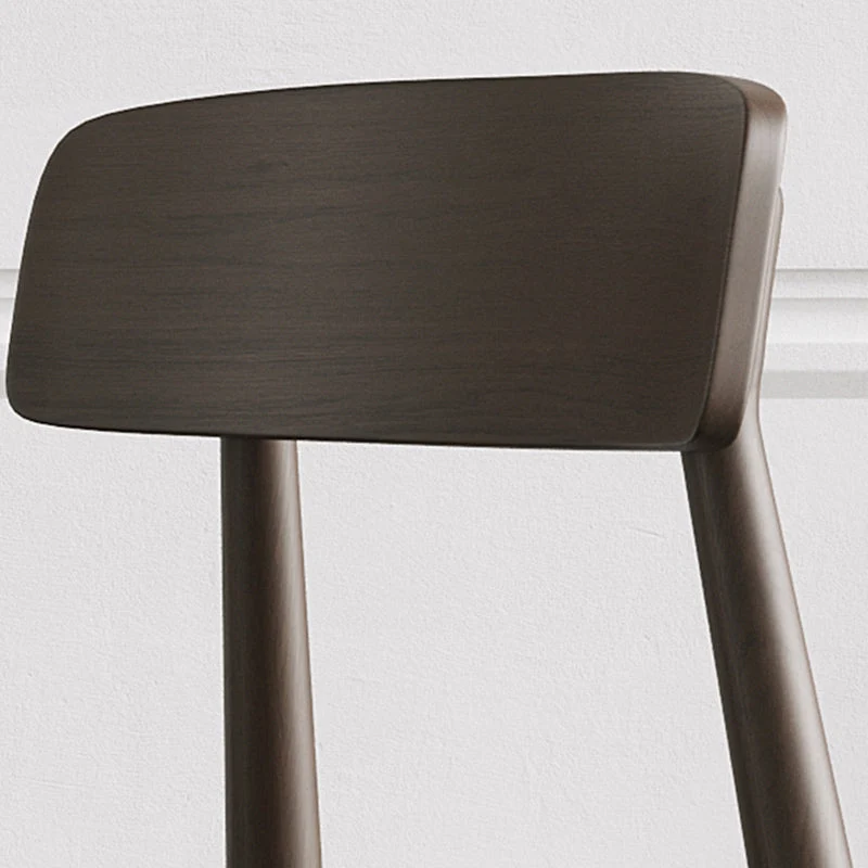 Sedia da pranzo moderna imbottita con schienale aperto e base legno Clearhalo