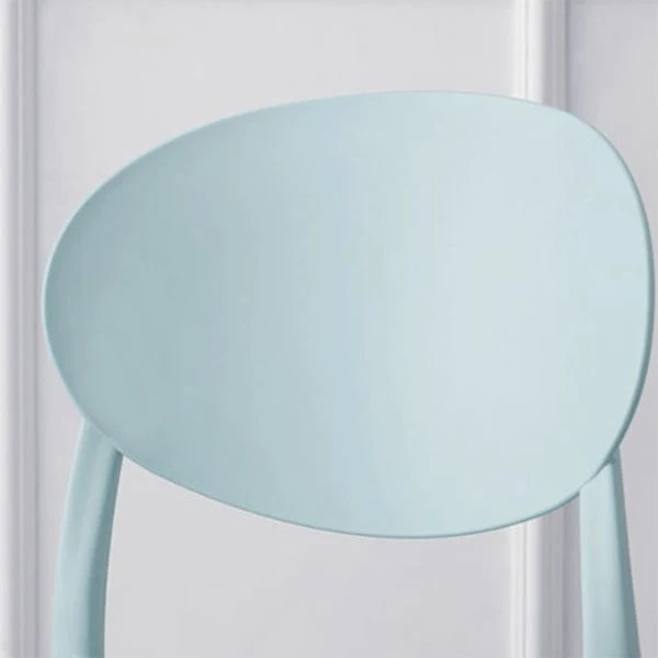 Sedia da pranzo moderna impilabile plastica con schienale aperto Clearhalo