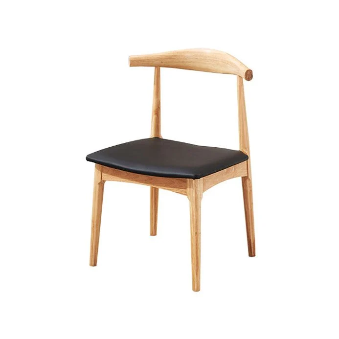 Sedia da pranzo moderna legno con schienale aperto e gambe noce Clearhalo