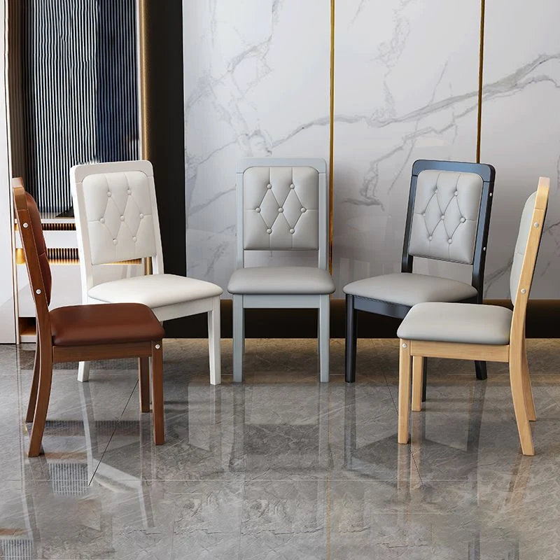 Sedia da pranzo moderna legno senza braccioli Sedia da pranzo laterale con schienale aperto Clearhalo