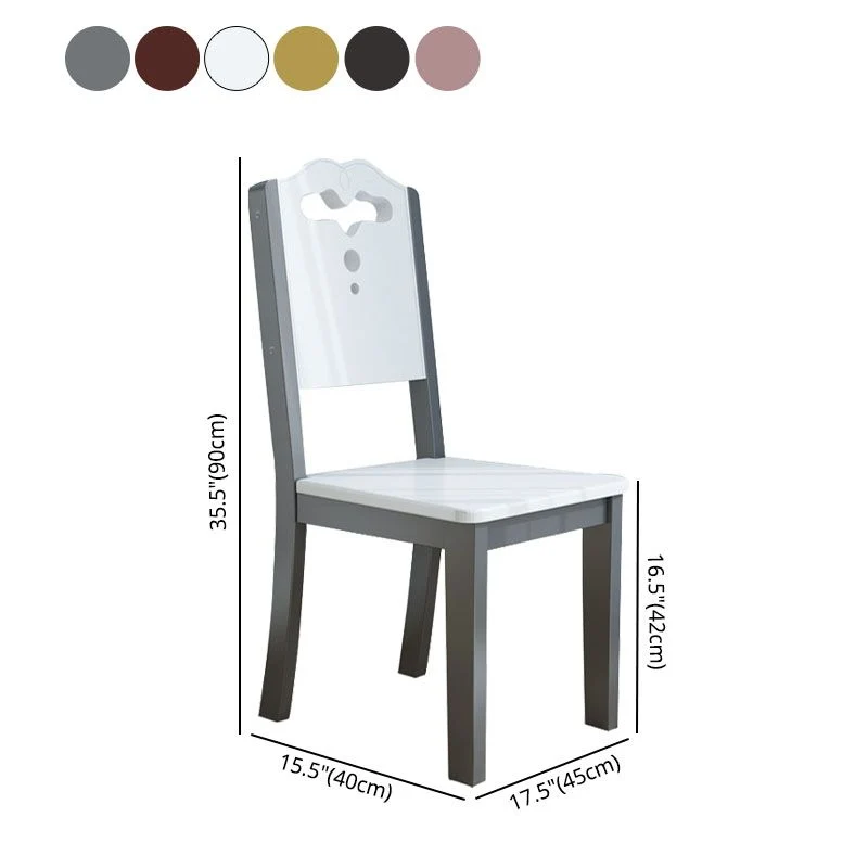 Sedia da pranzo moderna legno senza braccioli Sedia laterale da pranzo con schienale aperto per uso domestico Clearhalo
