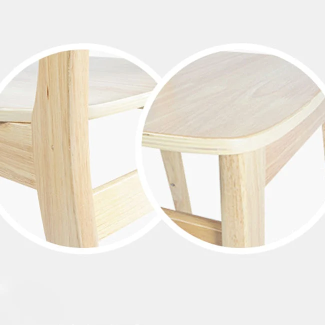 Sedia da pranzo moderna legno senza braccioli, con schienale aperto, per uso domestico (set di 2) Clearhalo