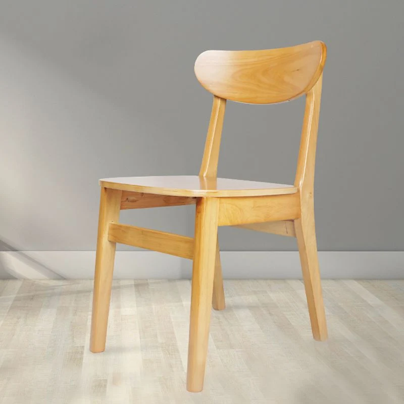 Sedia da pranzo moderna legno senza braccioli, con schienale aperto, per uso domestico (set di 2) Clearhalo