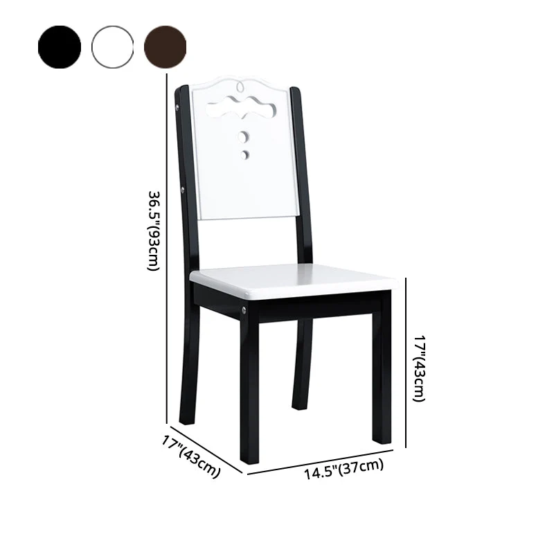 Sedia da pranzo moderna legno senza braccioli Sedia laterale con schienale aperto per uso domestico Clearhalo