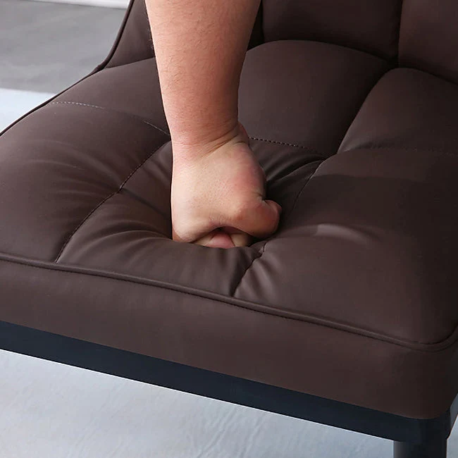 Sedia da pranzo moderna metallo con cuscino colorato Parsons Chairs per la casa Clearhalo