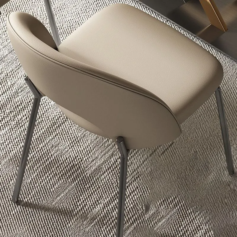 Sedia da pranzo moderna metallo con schienale aperto per cucina Clearhalo