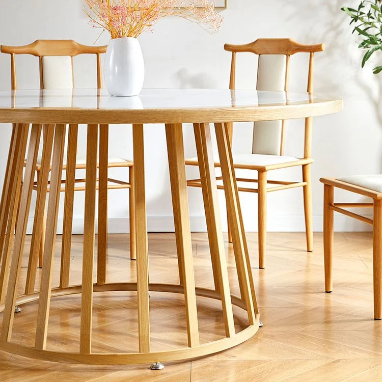 Sedia da pranzo moderna metallo con schienale alto pelle per uso ristorante Clearhalo