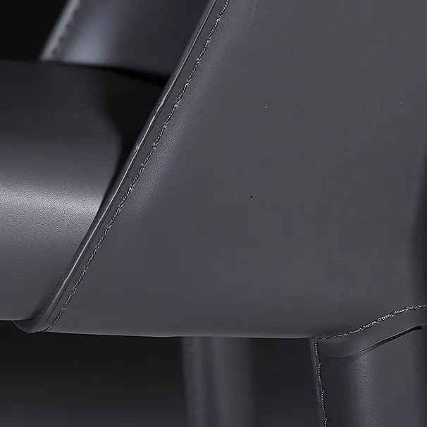 Sedia da pranzo moderna metallo per sala da pranzo, sedia con schienale massiccio senza braccioli Clearhalo