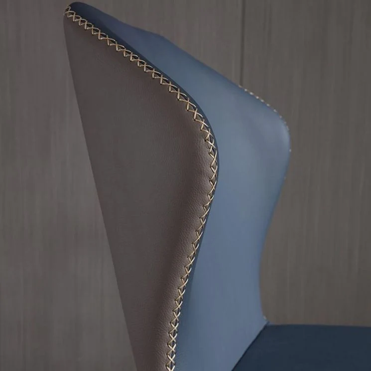 Sedia da pranzo moderna metallo senza braccioli Wingback Parsons Chair per uso domestico Clearhalo