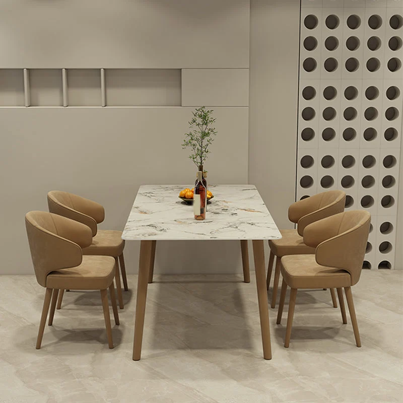 Sedia da pranzo moderna Parsons Sedia da pranzo per interni velluto per soggiorno Clearhalo