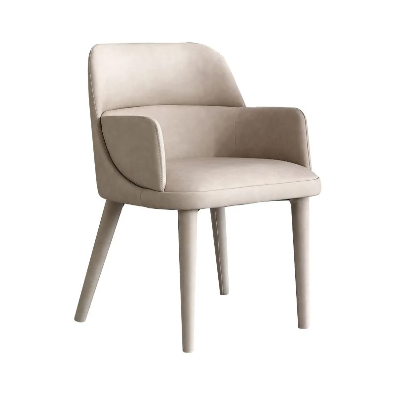 Sedia da pranzo moderna pelle 32"H Sedia Parsons con gambe metallo per ristorante Clearhalo