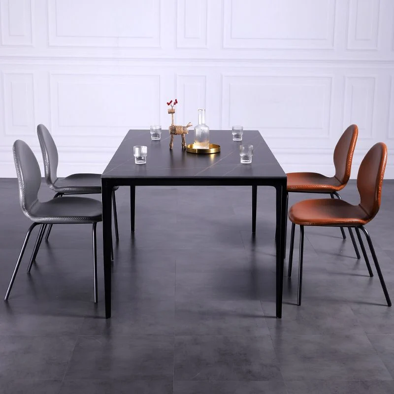 Sedia da pranzo moderna pelle PU con sedia laterale per uso domestico Clearhalo