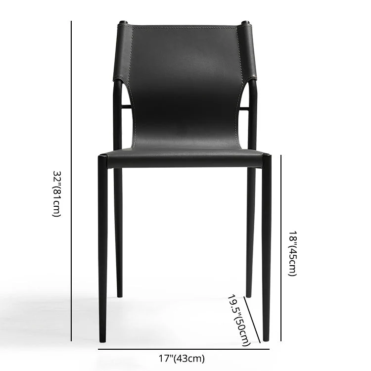 Sedia da pranzo moderna pelle, finitura opaca, schienale massiccio, sedia da pranzo (set di 2) Clearhalo