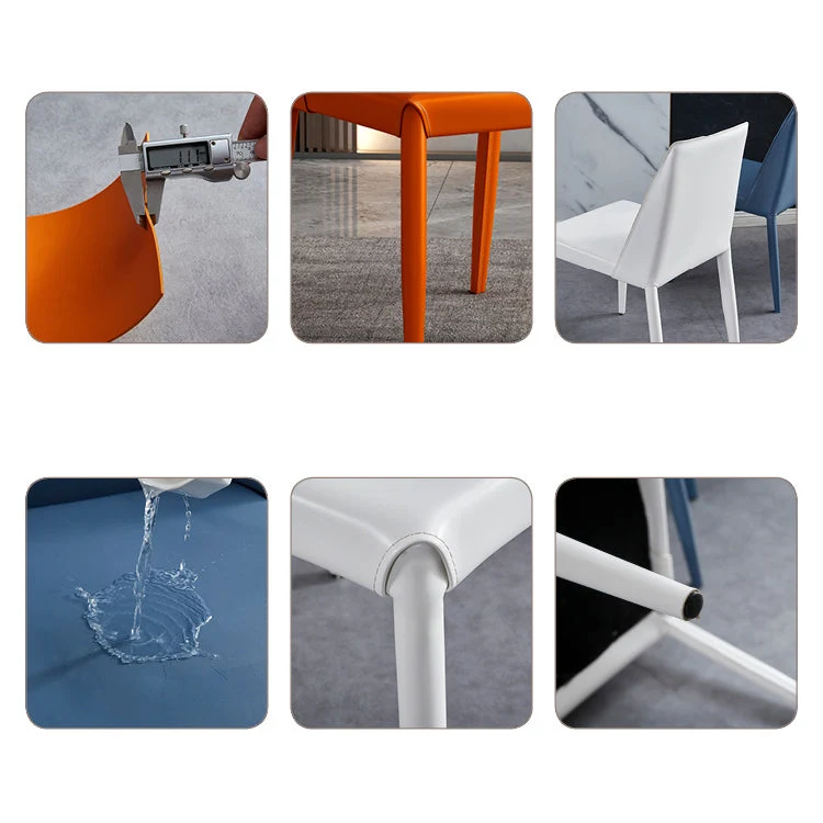 Sedia da pranzo moderna pelle Parsons Chair con finitura opaca per cucina Clearhalo