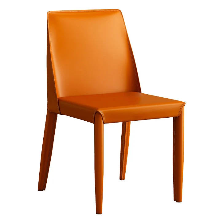 Sedia da pranzo moderna pelle Parsons Chair con finitura opaca per cucina Clearhalo
